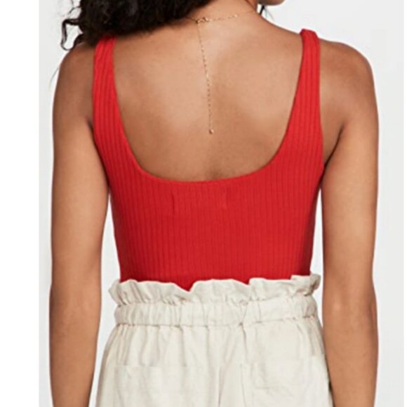 Mara Hoffman Percy Square-Neck Ribbed Bodysuit - Picture 3 of 7